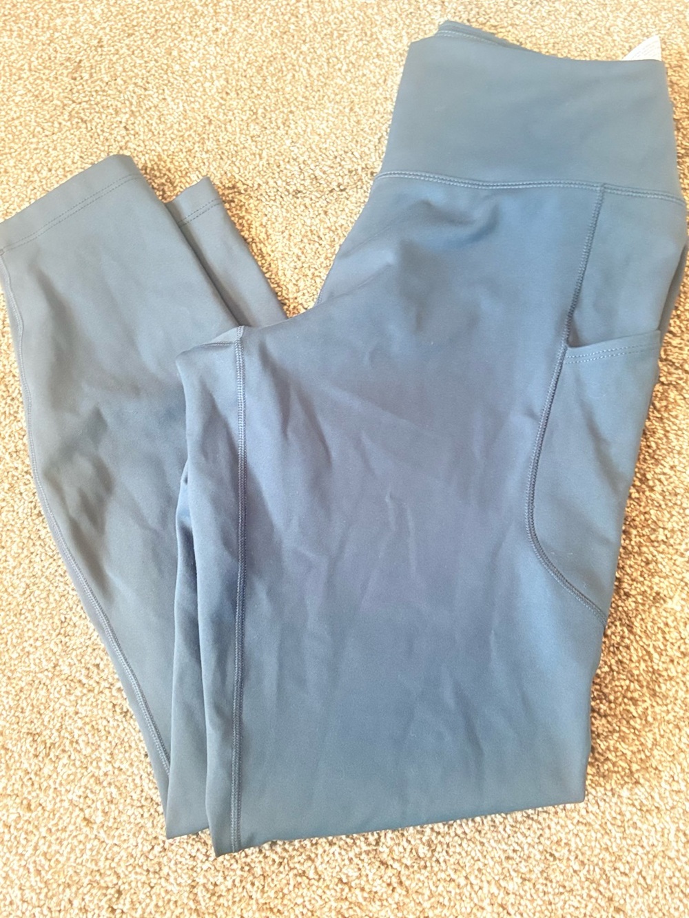 Nike Slate Blue High-Waist Leggings with Side Pocket